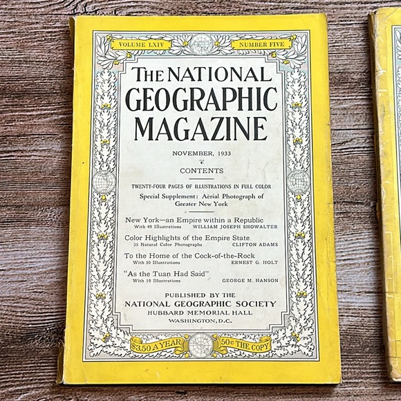 National Geographic - November / September 1933 - No Maps, Distressed, see pics - Picture 2 of 16